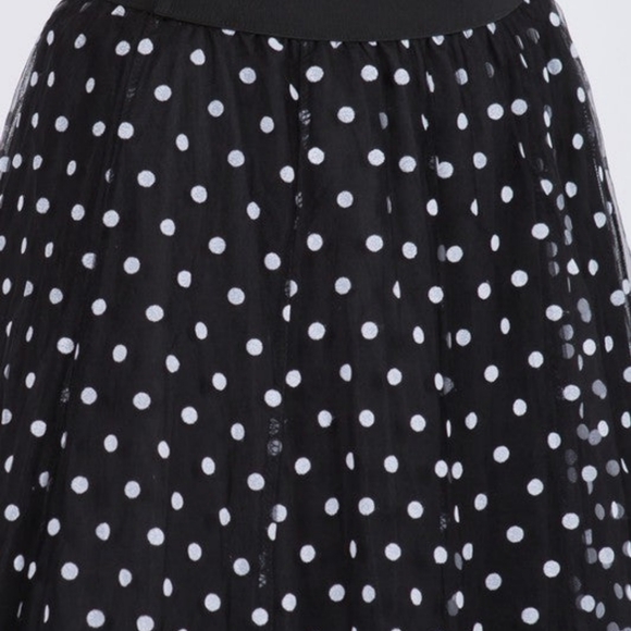 Polka Dot Tulle Skirt - Picture 2 of 6